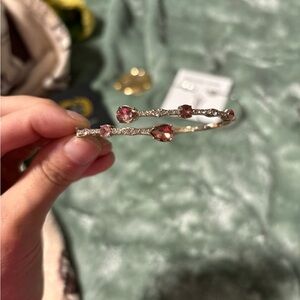 Elegant Gold and Pink Gemstone givenchy Bracelet